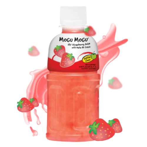 Mogu Mogu piće s komadićima želea, okus jagode 320ml