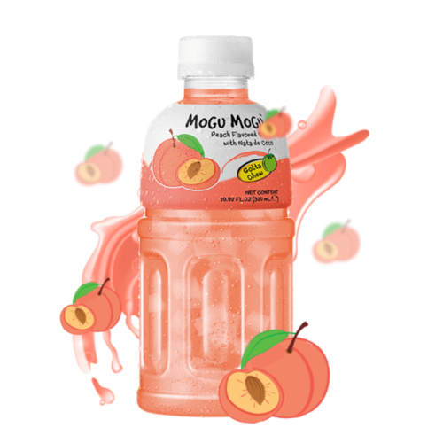 Mogu Mogu piće s komadićima želea, okus breskve 320ml