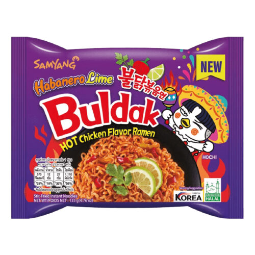 BULDAK INSTANT ŠPAGETI okus habanero lime 135g