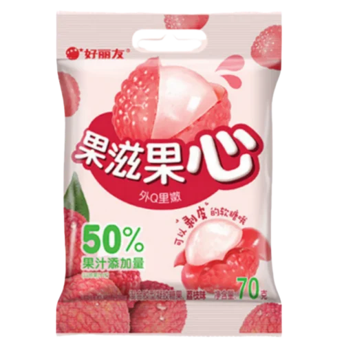 ORION peelable gumeni bomboni okus litchi 70g