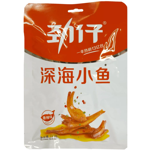 JINZAI Fried Anchovy Hot Spicy fish Snack 110g Ljute ribice
