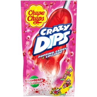 Chupa chups crazy dips okus jagode 14g