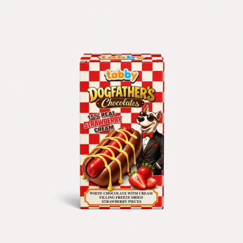 Tabby Dogfather Hotdog strawberry cream 40g
